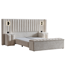 Тапицирана спалня с матрак FLORIDA 180 х 200 - крем 01 Тапицирана спалня с матрак FLORIDA 180 х 200 - крем 01