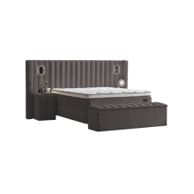 Тапицирана спалня с матрак FLORIDA 180 х 200 - сив 29