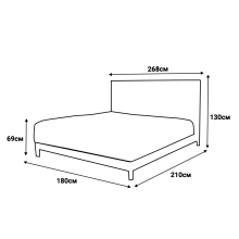 Тапицирана спалня с матрак ATHENA 180 х 200 - сив 16 Тапицирана спалня с матрак ATHENA 180 х 200 - сив 16