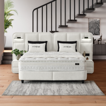 Тапицирана спалня с матрак ATHENA 180 х 200 - слонова кост SY Тапицирана спалня с матрак ATHENA 180 х 200 - слонова кост SY