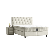 Тапицирана спалня с матрак SIESTA 140 x 200 - крем 01