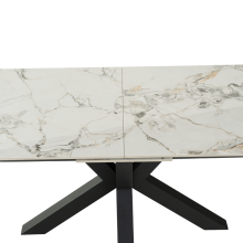 Разтегателна трапезна маса STARGARD - бял гланц Разтегателна трапезна маса STARGARD - бял гланц