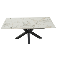 Разтегателна трапезна маса STARGARD - бял гланц Разтегателна трапезна маса STARGARD - бял гланц