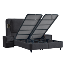 Тапицирана спалня с матрак CANCUN 180 x 200 - сив 18