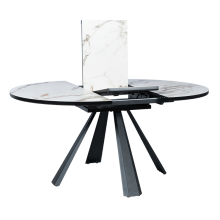 Разтегателна трапезна маса DOMINIK - бяла