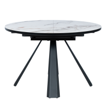 Разтегателна трапезна маса DOMINIK - бяла