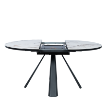 Разтегателна трапезна маса DOMINIK - бяла