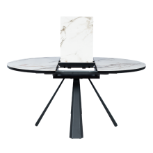 Разтегателна трапезна маса DOMINIK - бяла