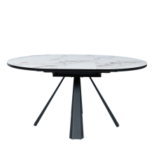 Разтегателна трапезна маса DOMINIK - бяла