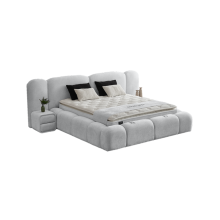 Тапицирана спалня с матрак BUMBY 160 x 200 - светлосив  21