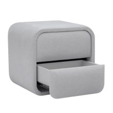 Нощно шкафче за спалня MYKONOS - сребърен AN