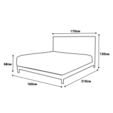 Тапицирана спалня с матрак BELLA 180 x 200 - графит 29