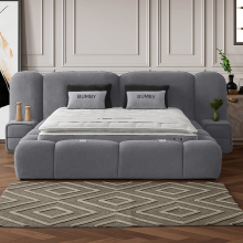 Тапицирана спалня с матрак BUMBY 180 x 200 - сив 13