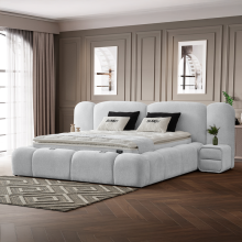 Тапицирана спалня с матрак BUMBY 180 x 200 - светлосив 21 Тапицирана спалня с матрак BUMBY 180 x 200 - светлосив 21