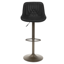 Бар стол PORUS - черно злато