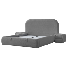 Тапицирана спалня с матрак FABER 160 х 200 - антрацит AN