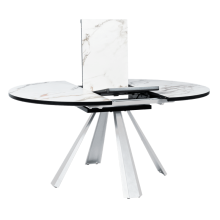 Разтегателна трапезна маса DOMINIK - бял 02