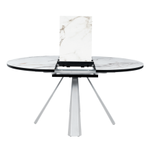 Разтегателна трапезна маса DOMINIK - бял 02