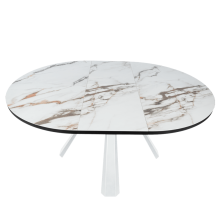 Разтегателна трапезна маса DOMINIK - бял 02