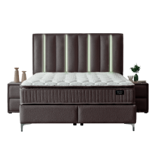 Тапицирана спалня с матрак MINI MOONLIGHT 160 х 200 - тъмнокафяв 680 Тапицирана спалня с матрак MINI MOONLIGHT 160 х 200 - тъмнокафяв 680