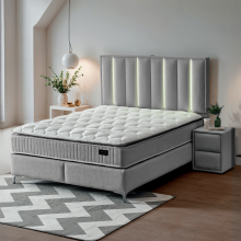 Тапицирана спалня с матрак MINI MOONLIGHT 160 х 200 - сив 620