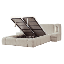 Тапицирана спалня с матрак BUMBY LUX 160 x 200 - перла SY