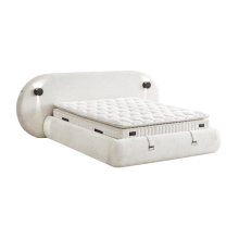 Тапицирана спалня с матрак LUMERA 160 х 200 - шампанско 318