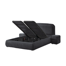 Тапицирана спалня с матрак NOVA 140 х 200 - сив 18