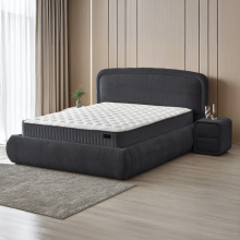 Тапицирана спалня с матрак NOVA 160 x 200 - сив 18