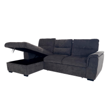 Ъглов разтегателен диван BENI ляв - графит