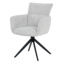 Трапезен стол GILES - бял меланж