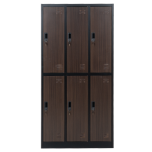 Метален шкаф Carmen CR-1243 J - черен-орех