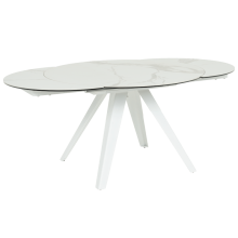 Разтегателна трапезна маса BOLKOW - бял 02