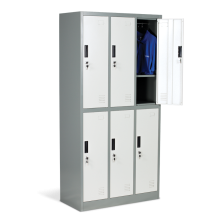 Метален шкаф Carmen CR-1243 J LUX - сив / тъмносив