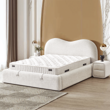 Тапицирана спалня с матрак LUNAMORE 140 x 200 - крем AN Тапицирана спалня с матрак LUNAMORE 140 x 200 - крем AN